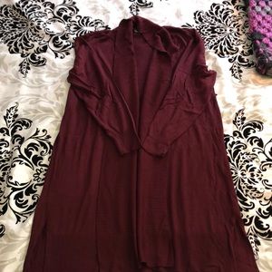 Burgundy Worthington long cardigan size 1x